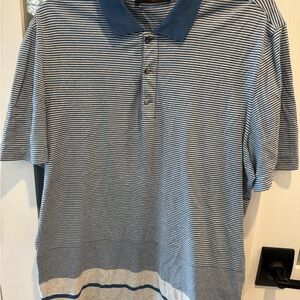 Louis Vuitton Blue and White Striped Polo